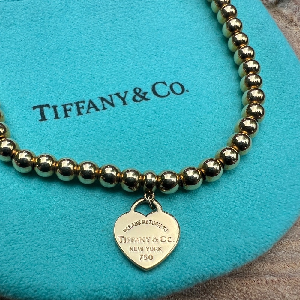 Tiffany & Co. RTT gold bead bracelet - Picture 2 of 10